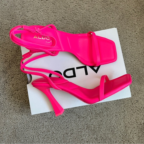 Aldo Shoes - Aldo Neon Pink Open Toe Heels/Heeled Sandals